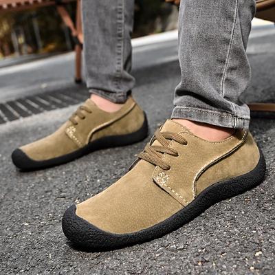 Breathable Outdoor Shoes Men Sneakers Spring Casual Men Shoes Suede Leather Shoe Anti-skid Walking Shoe Hot Sale Footwear