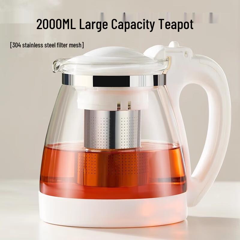 Tianxi Heat-Resistant Glass Teapot with Stainless Steel Filter