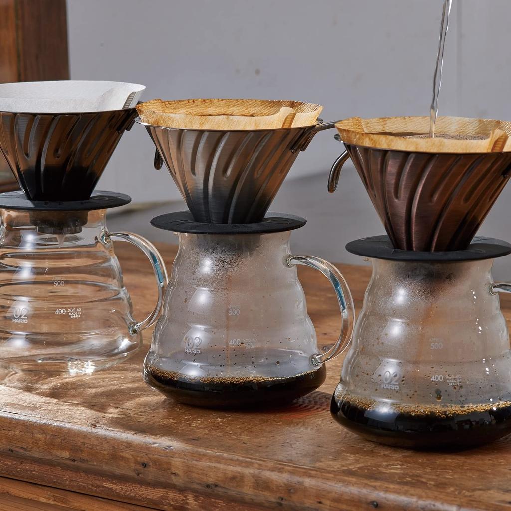 HARIO V60 Metal Coffee Dripper Coffee Drip for 1 To 4 Cups Matte Black VDMR-02-MB