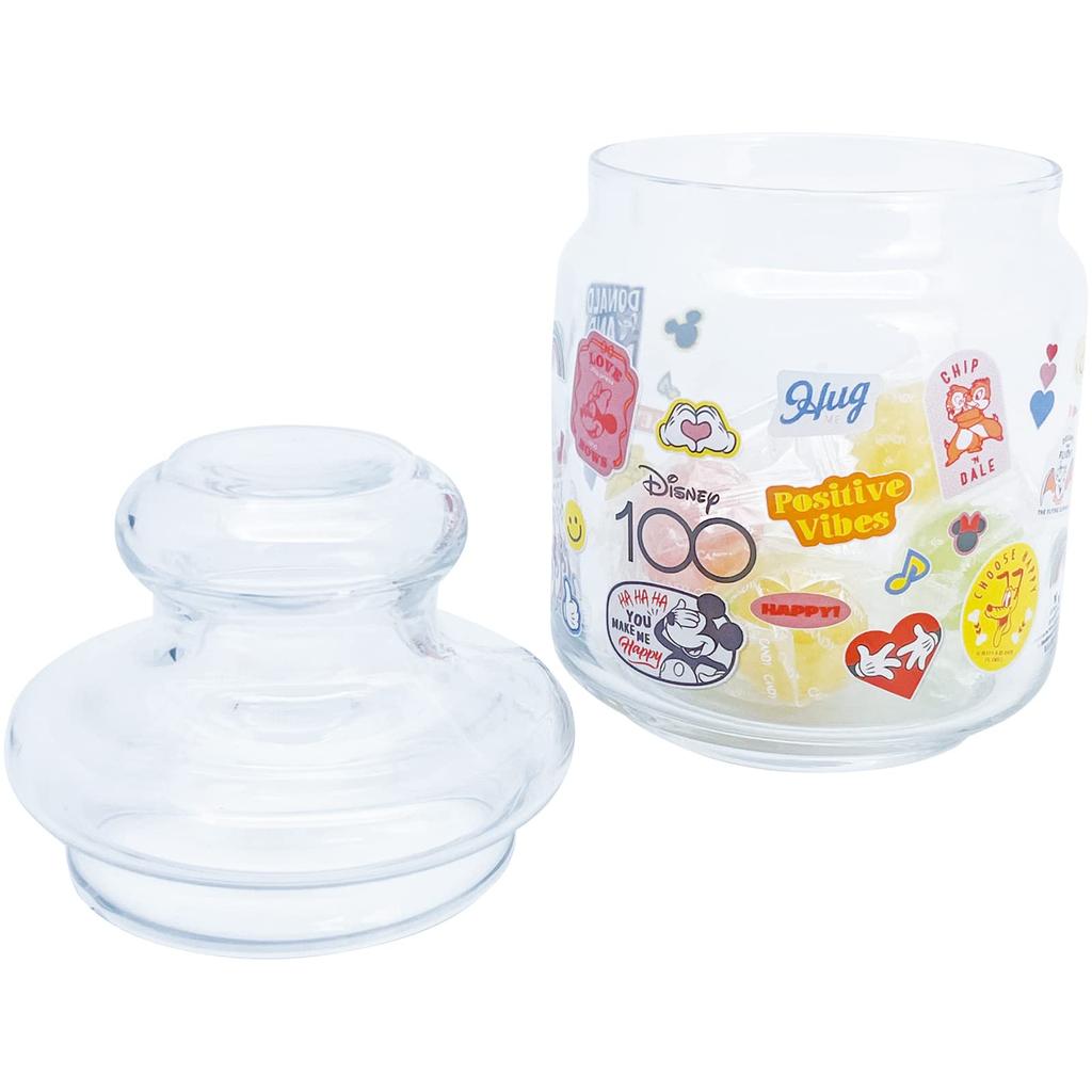 Sun Art Walt Disney Company 100th Anniversary D100 Glass Storage Character Birthday Made In Container/Canister, Design, Approx. 500ml, Tableware,