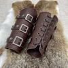 Adult Cycling Wrist Guard Cosplay Retro Wristband Wear Resistant Adjustable Lace-Up Gauntlets Wrist Bracer