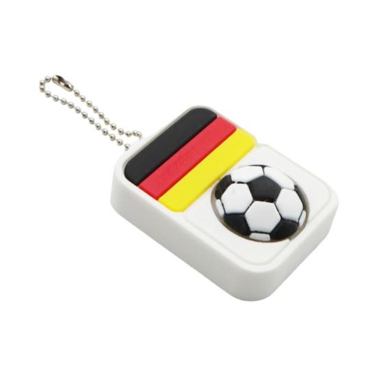 Football Clicker Fidget Toy with Ball Chain Stress Relief National Flag Football Decompression Button Keychain Pendant Backpack Charm Fans Gift