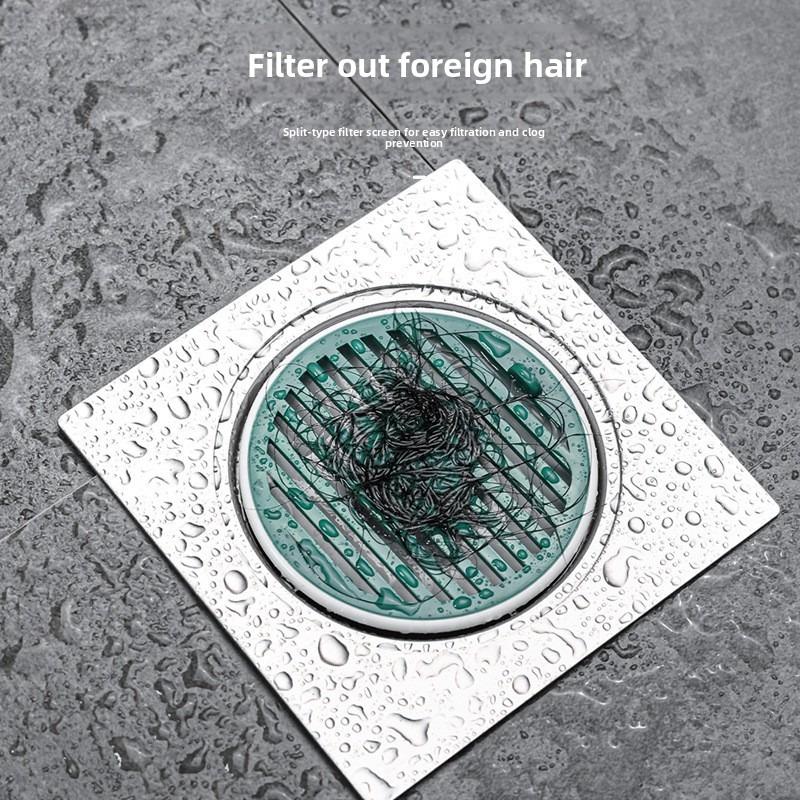Kitchen and Bathroom Drain Seal with Magnetic Whale-Shaped Floor Drain