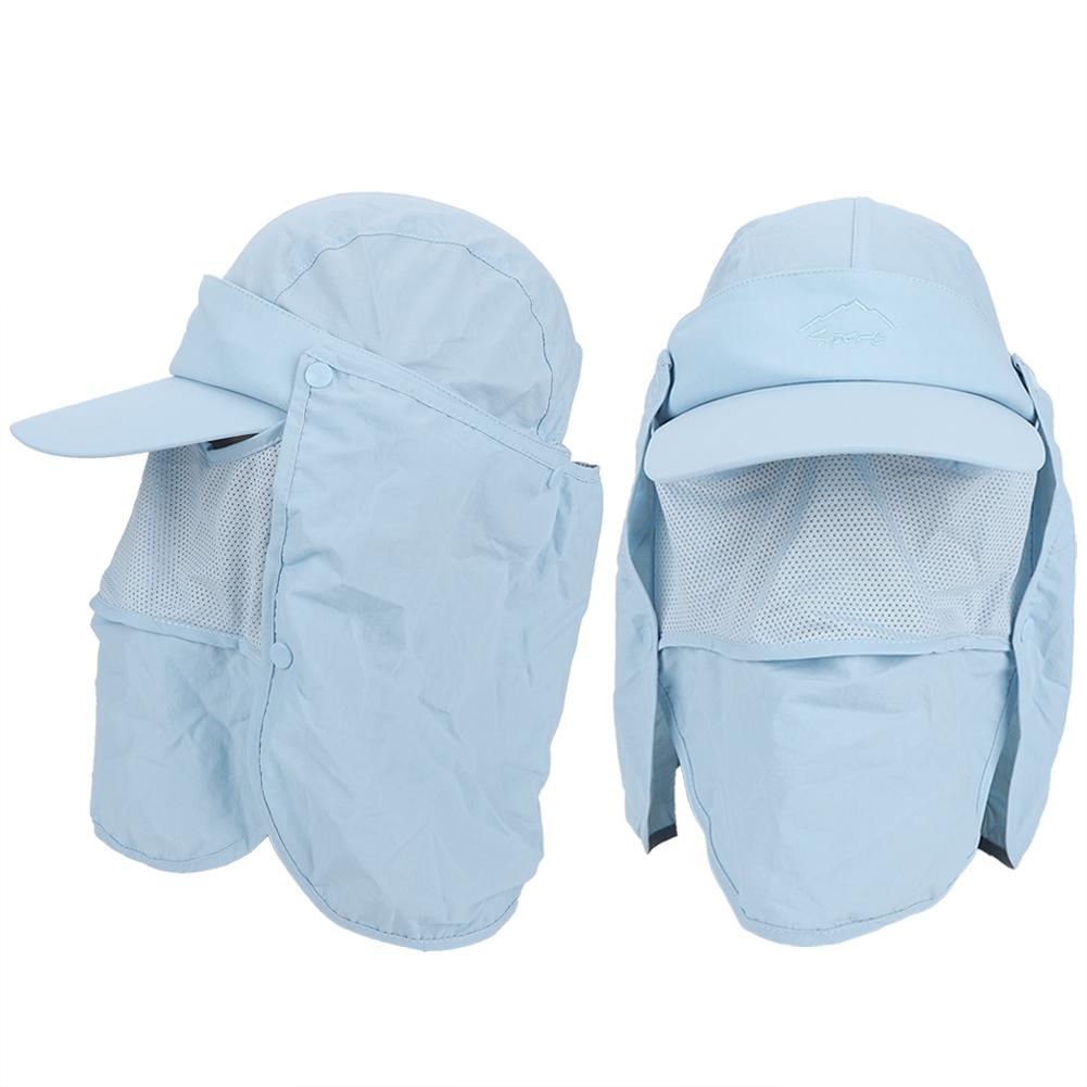 UPF 50+ Sun Hat UV Wide Brim Outdoor Fishing Sunshade for Travel Hiking Boating Gardening(Blue Size)