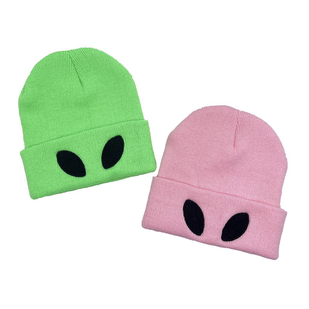 Winter Hip-hop Beanies Hat for Men Big Eye Embroided Street Wear Punk Hat Knitted Bonnet Cap Fashionable Skulles Beanie Hat Male