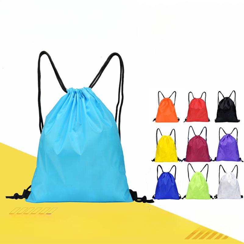 

Polyester, Drawstring Pocket, Double Shoulder Drawstring Backpack, Drawstring Backpack Bag, Sports and Fitness, Waterproof, Oxford Cloth Storage Bag Yellow; 34 * 43