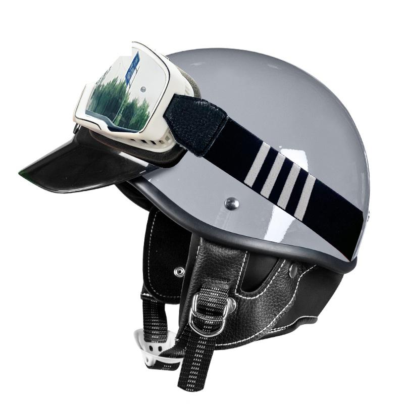 Newly Launched Vintage Motorcycle Helmet  3/4 Helmet Jet Mask Helmet Retro semi-open motorcycle helme