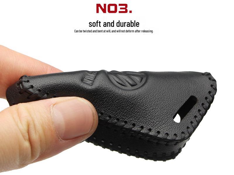 Key Case for Volkswagen: Compatible with 2017+ Magotan, Golf B8, Passat, Tiguan, Lavida, Bora - Genuine Leather