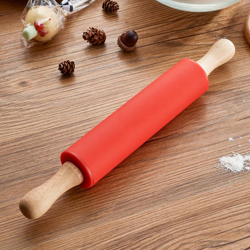Силиконовая скалка Qianxing с деревянными ручками (2-Pack)