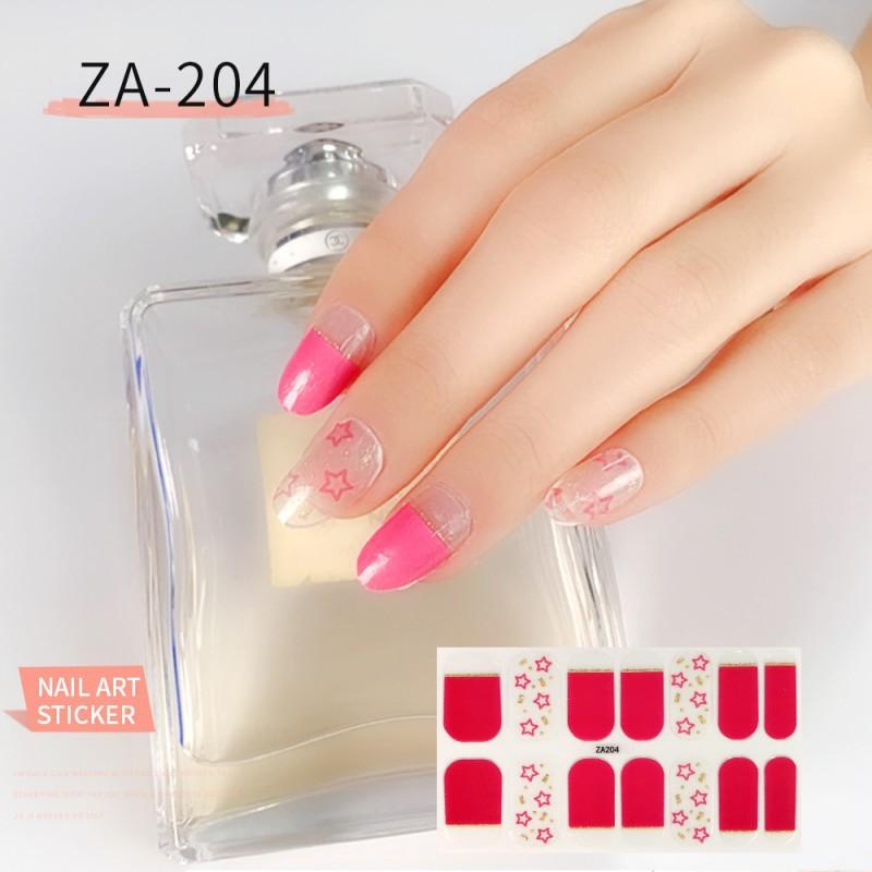 ZA Nail Sticker Full Nail Patch Nail Varnish Film Hand Nail Sticker Nail Tool Long-lasting Waterproof
