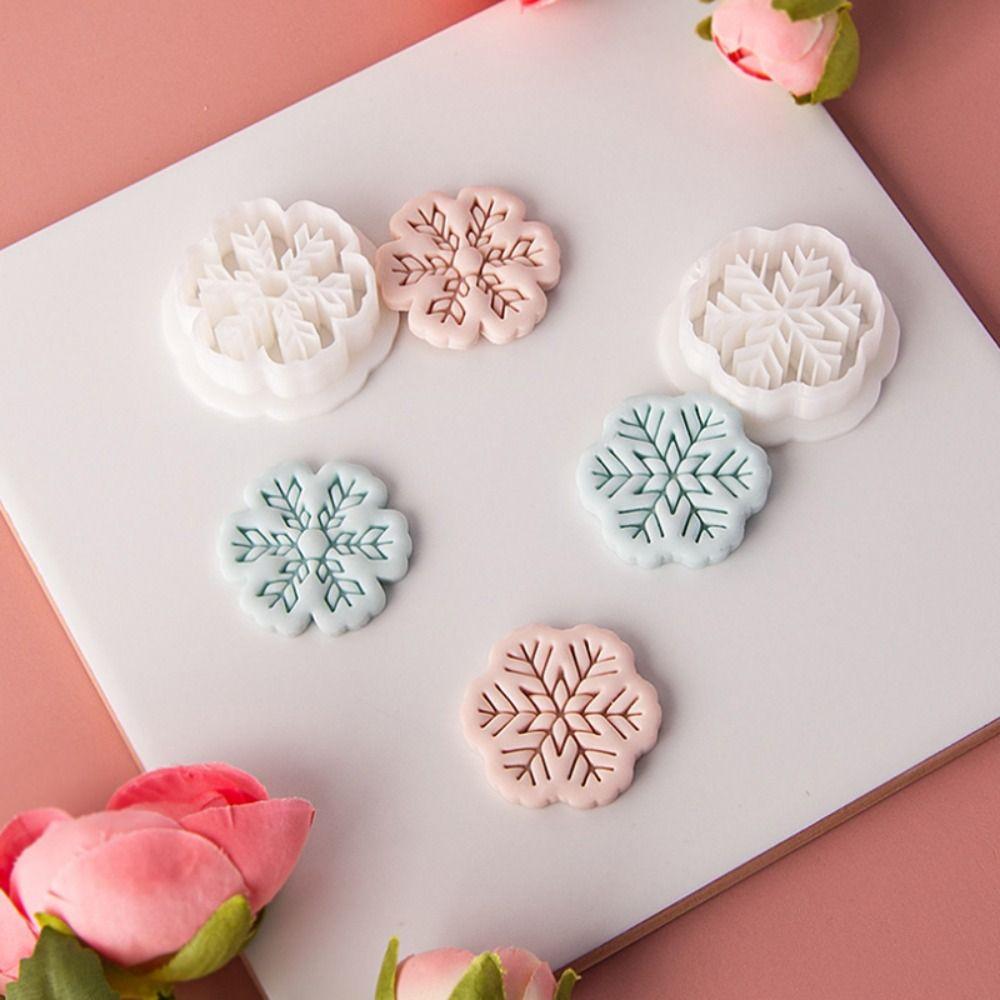Embossed Mold Snowflake Polymer Clay Cutter Mold Handmade Cutting Die  Jewelry Making