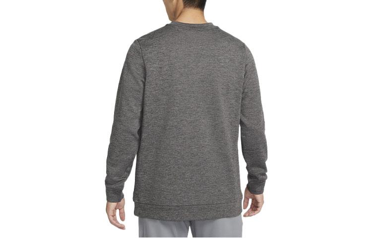 Nike Training Sports Thickened And Fleece Lined Pullover Long Sleeved Sweatshirt Men's Toned Charcoal Black CU7272-071