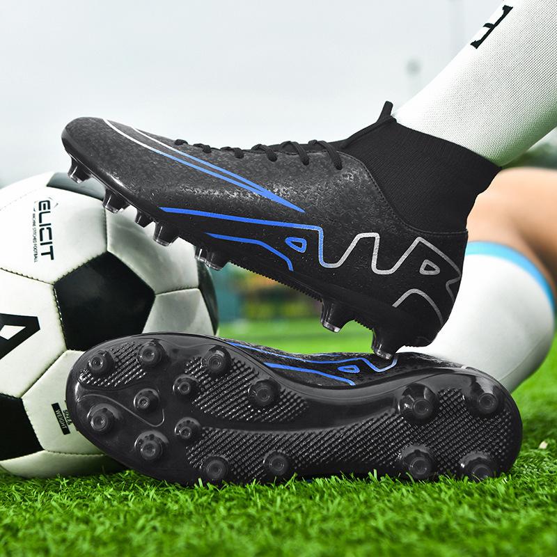 2025 new high-top football shoes AG long nails TF broken nails youth men's and women's shoes training competition sports shoes
