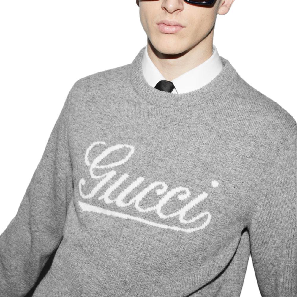 Gucci Intarsien-Strickpullover mit Rundhalsausschnitt 795347-XKD74-1423