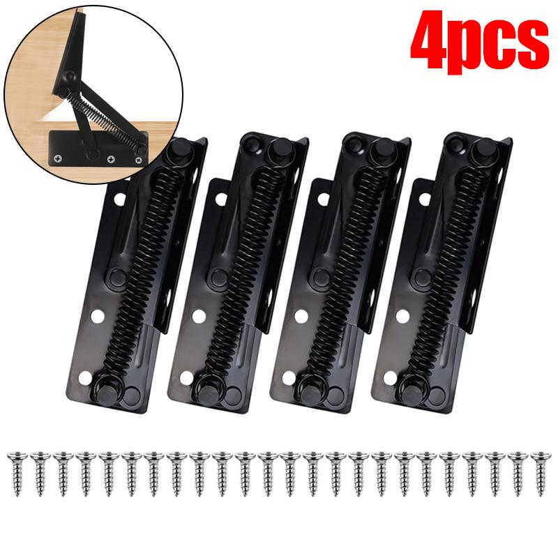 Cold Rolled Steel Foldable Spring Hinge Heavy Duty Sofa Bed Corner Lifting Bracket Fixed Supports Furniture Hardware Accessories