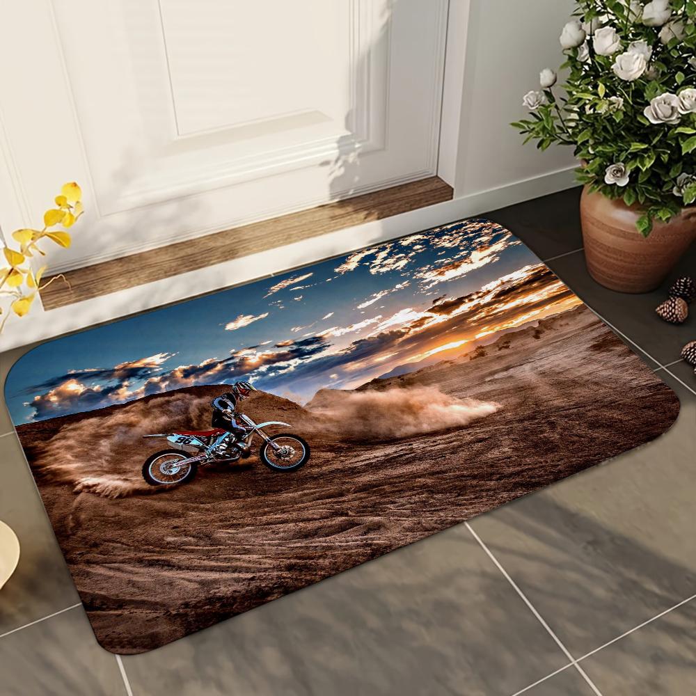 1pc Motorcycle GP Mountain Biking Speed Absorbent Mats Anti-Slip Mats Home Decor Supplies Carpets Home Kitchen Floor Mats
