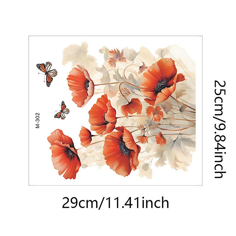 Badezimmer Toilettenaufkleber Modern Minimalistisch Blumenmuster Selbstklebende Gemälde Für Badezimmerdekorationen