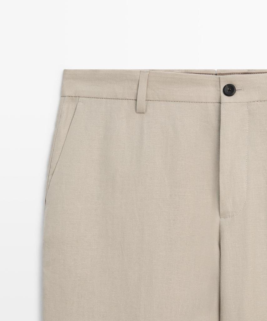 Masimodutti Linen Suit Pants
