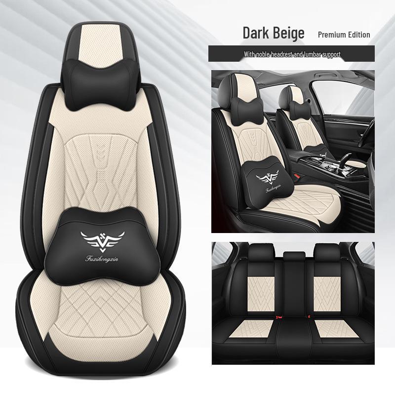 Universal Leather Car Seat Cushion: Durable, Full Wrap, All-Season Cover for Small Cars, SUVs, and Sedans