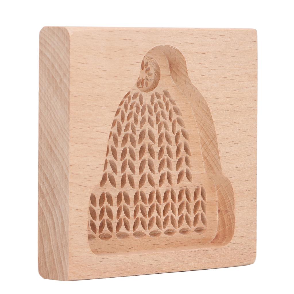 Formă din lemn sculptată pentru tăietor de prăjituri, pentru bucătărie, pentru turtă dulce, pentru presă pentru biscuiți, pentru ștampila pentru ștampila, pentru Crăciun