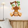 Śliczna małpa wisząca gałąź samoprzylepne naklejki ścienne sypialnia salon ganek dekoracja wnętrz zdejmowane naklejki ścienne dekoracyjne