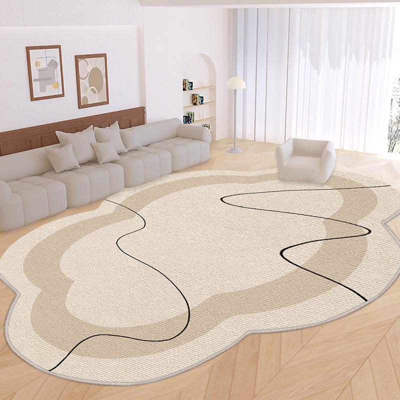 

2024 Роскошный бархатный ковер Loop: Коврик для гостиной и спальни, не требующий особого ухода и обслуживания 140*200 cm Irregular