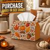 1pc Botanical Vintage Harvest Tissue Box | Multi-functional Autumn Napkin Dispenser, Two Sizes Available Suitable for Home, Fall Car Decoration Pumpki