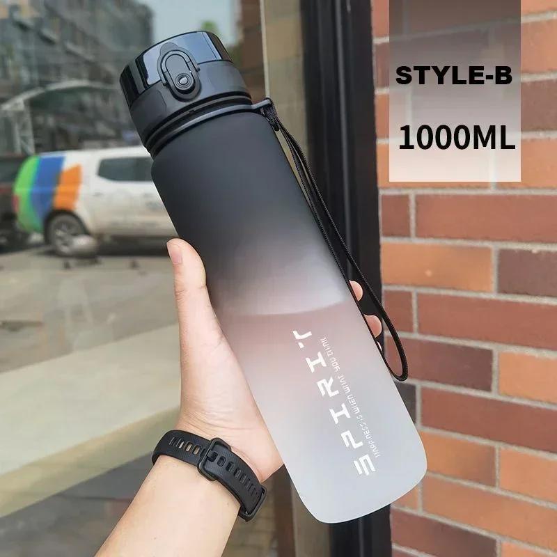 Large Capacity Leak Proof Sports Water Bottle, Colorful Plastic Cup, Drinking Outdoor Travel, Portable Gym Fitness Jugs