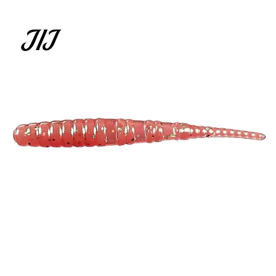 Tear Resistant Soft Baits 50Pcs Bionic Worm Bait, 40MM/0.37g 50MM/0.45g Artificial Lure with Needle Realistic Swimming Lures Tail, Swim for Freshwater