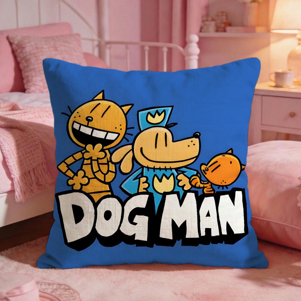 DDogmans Cute Cartoon Cushion Cover Premium Comfort Reversible Pillow Cove Two In One Design For Any Room  Car Interior