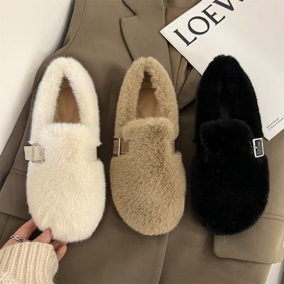 Mao Mao Buty Damskie Zimowe Nowe Buty Doudou Płaska Podeszwa Pluszowe Ciepłe Bajkowy Styl Bawełniane Buty Damskie