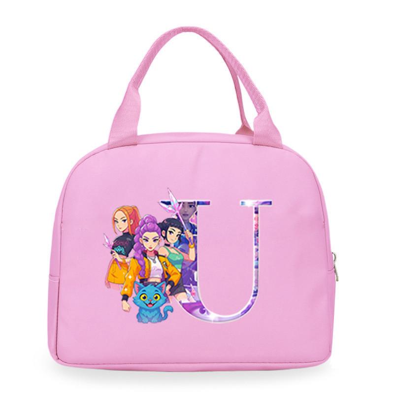 Kinderen Meisjes Kpop Rumi Zoey Mira Derpy Sajaboys Bedrukt Student Waterdicht Maaltijd Lunchbox Tas Casual Handtas