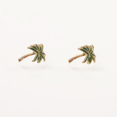 S925 Silbernadel Kokospalme Soda Sommer Klein Frisch Einfach Persönlichkeit Trend Tropföl Ohrringe Ohrringe Damen