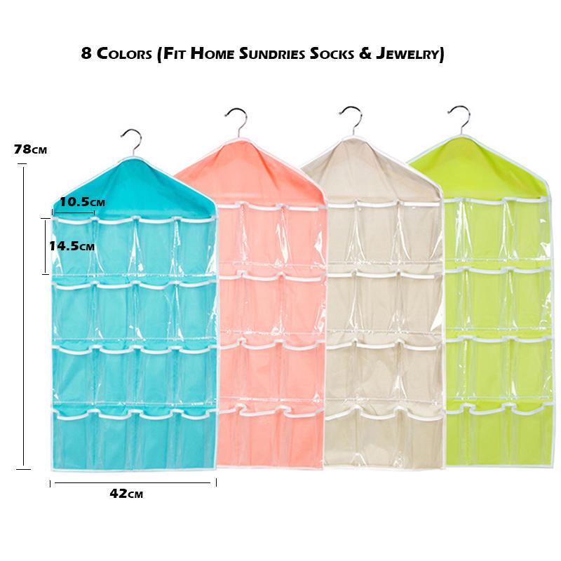 Подвесной органайзер с 16 карманами для гардероба, может использоваться ...