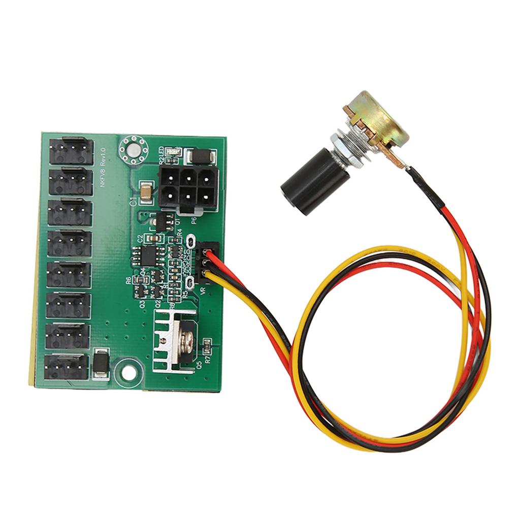 PC Fan Hub 2 Pin 3 Pin 4 Pin Fan Adapter PWM PC Case Cooling Fan Hub Voltage Regulator 8 Way Splitter 12V Speed