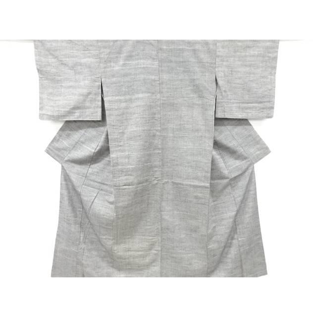 

Hand-woven pongee single kimono with lattice pattern [antique] [used] [wearing] [pongee] Sosou