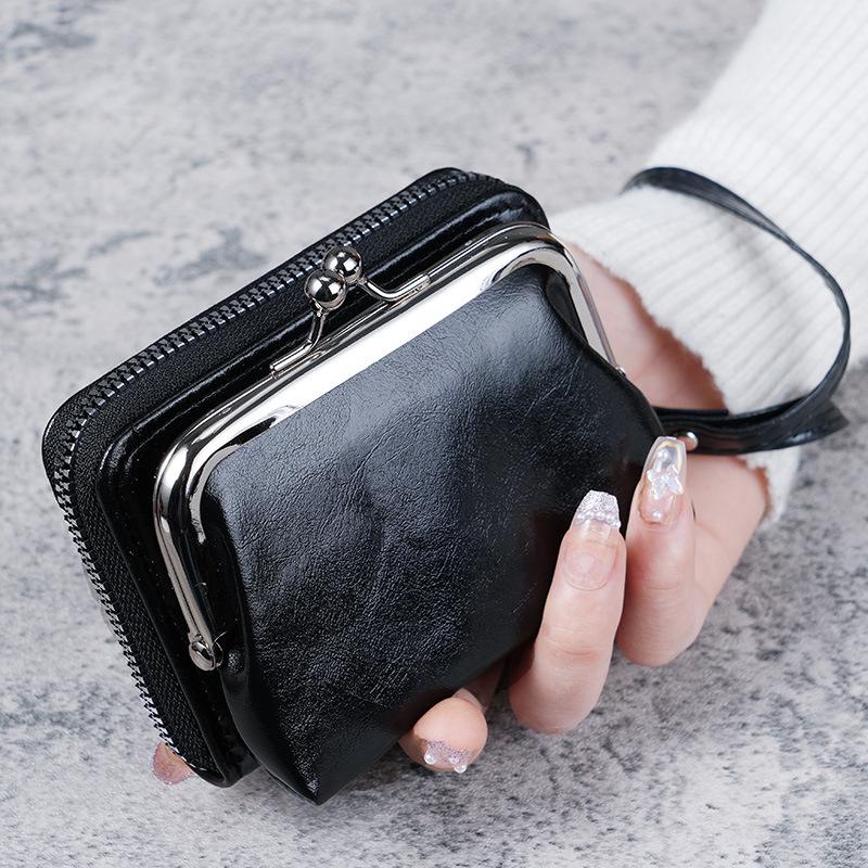 Women's Multi-Card Wallet Clutch with Snap & Zipper Coin Purse