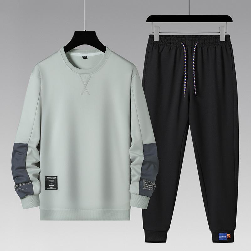 Casual Suit Men's Round Neck Sweatshirt Zipper Two-piece Set Men's Versatile Sportswear Set