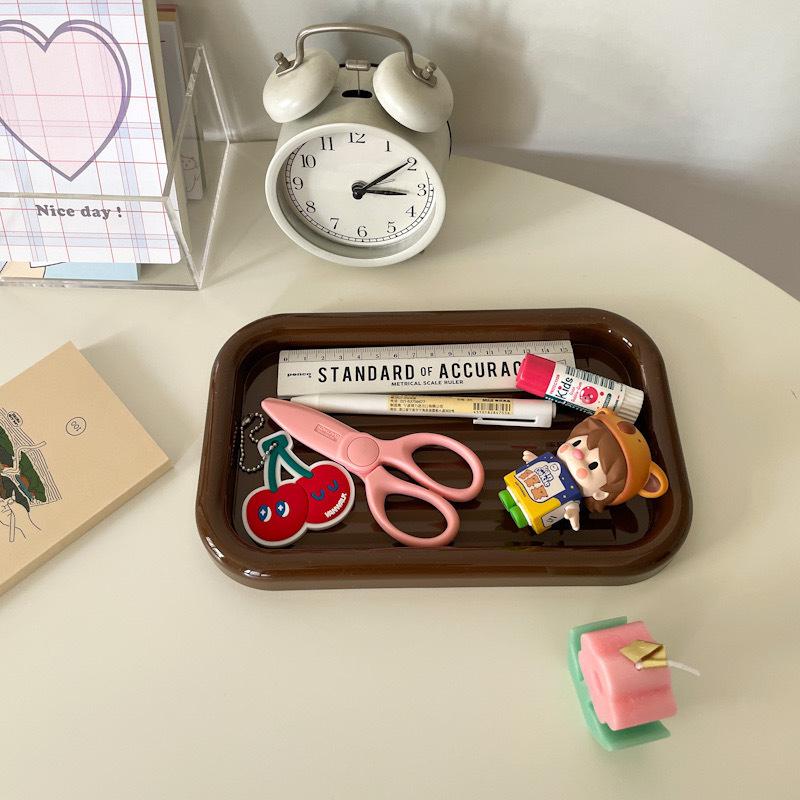 

Прямоугольный поднос Ins Style для хранения закусок, фруктов, ювелирных изделий, органайзер для хранения на рабочем столе для студентов, офисные канцелярские принадлежности кофейный