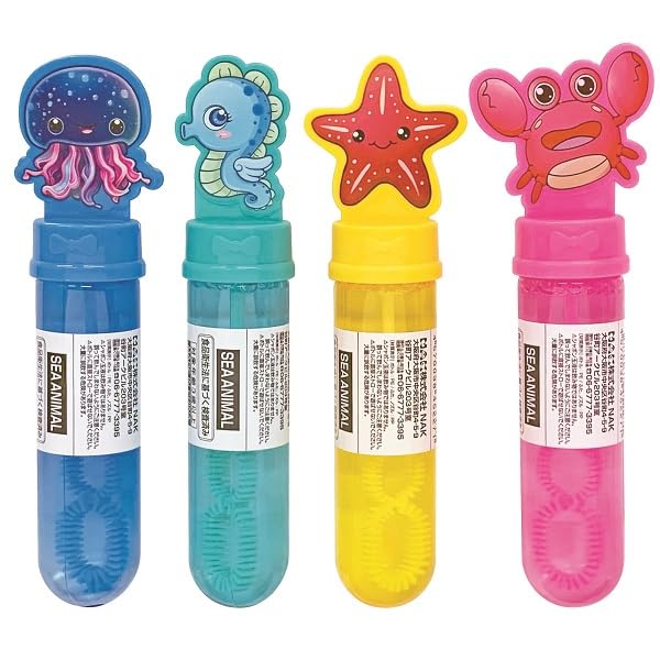 Bubble-blowing sticks featuring sea creatures, set of 24 [Prizes, children's items, festivals, summer festivals, toys, lunch prizes, kids' lunches,