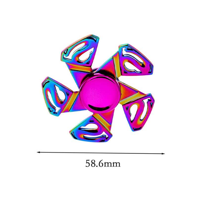 New Colorful Rainbow Alloy Fingertip Gyro Decompression Creativity Finger Spinners Hand Fidget Small Toys