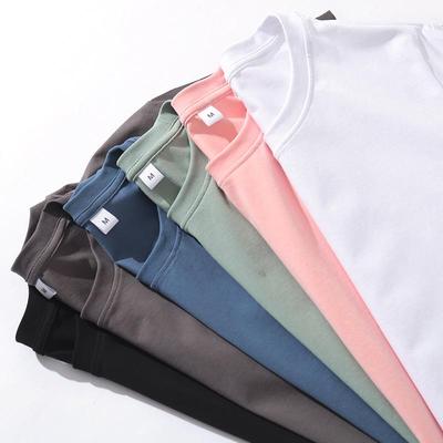 Męski letni biały bawełniany T-shirt z krótkim rękawem z jedwabiu lodowego - jednolity kolor, bielizna