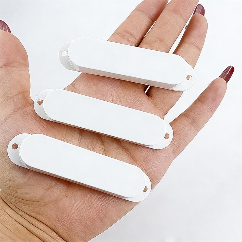 Universal White Plastic Guitar Pickup Cover ABS Texture Perfect for Most Standard Electric Guitars for Easy Installation