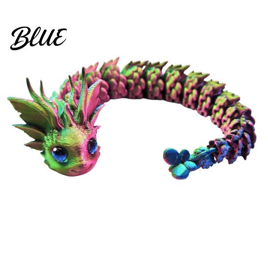 Desk Accessories for Women 3D Printed Articulated Dragon Fidget Toy Cute Ornaments Kawaii Cherry Blossom Decor Stress Relief Toy Adults Fantasy