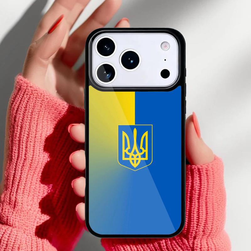 U=kraine Flag national emblem soft Phone Case for iPhone 17 Air 16e 15 14 13 Pro Max Back Cover for 12 11 Pro Coque