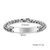 Roestvrij Staal Curb Ketting ID Heren Armband In Zilverkleur Op Maat Manchet Armband Gepersonaliseerde Staaf Met Namen Initialen Datum Mannen Sieraden