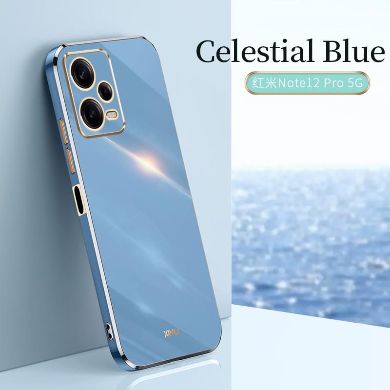 Luxury Square Plating Phone Case On For Xiaomi Redmi Note 12 Pro Plus Note12 Pro Plus+ 5G ShockProof Soft Silicone Back Cover