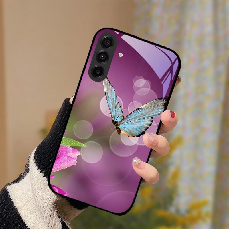 Luxus Hülle Für Samsung S25FE Gehärtetes Glas Rückseite Für Samsung Galaxy S 25 S25 FE SM-S731B Linsen Kamera Schutz Etui