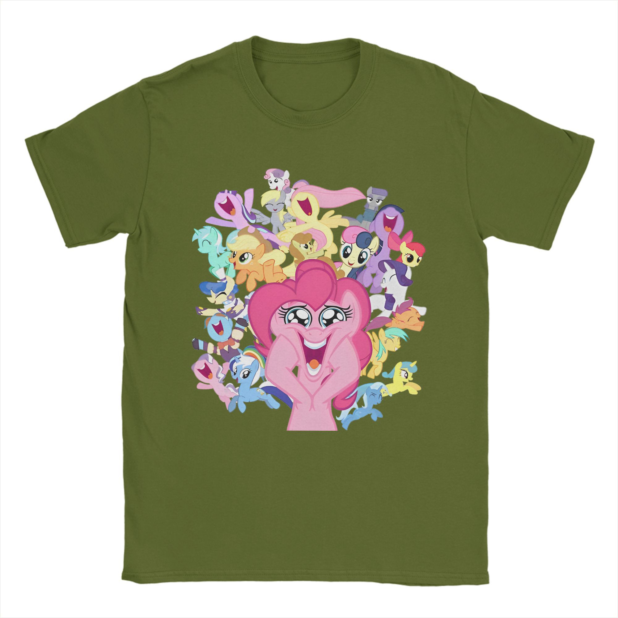 

Чоловічі Жіночі Футболки Everypony Pinkie Pie Поні Дружба - це магія Одяг з чистої бавовни Оригінальні футболки з коротким рукавом з принтом 4XL