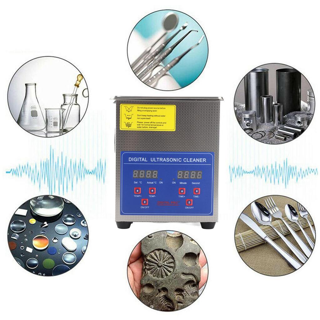 2L Digital Ultrasonic Cleaner Adjustable Heating Timing Cleaning Machine